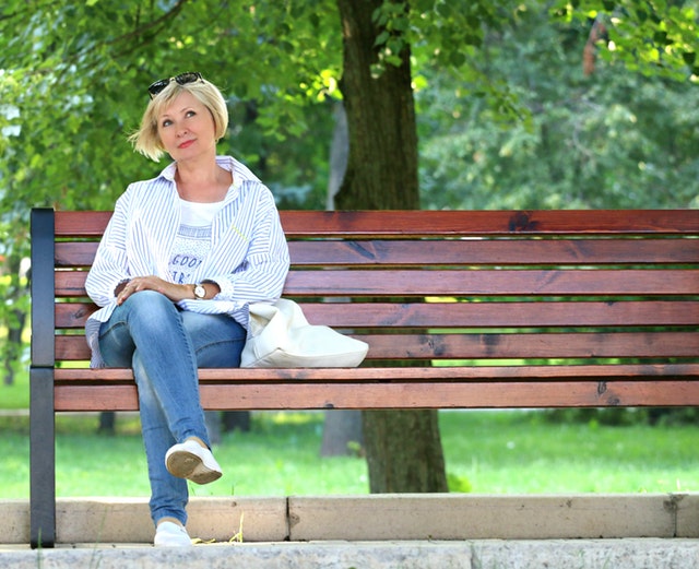 Person Sitting on Bench